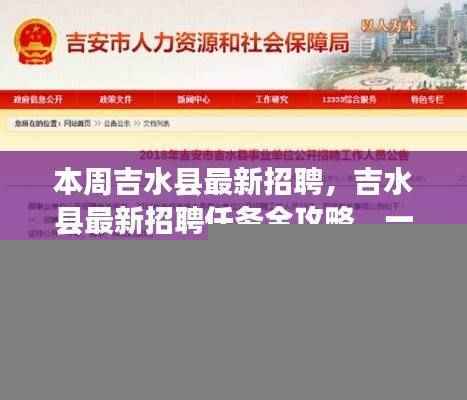 吉水县最新招聘全攻略,成功应聘步骤详解