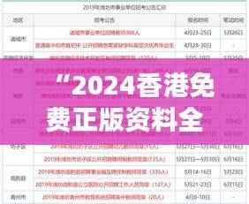 “2024香港免费正版资料全集,精准解读全新正品解析——SIH404.62揭秘版”