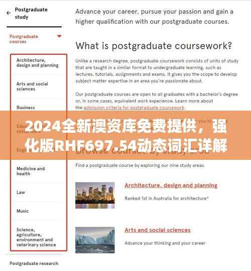 2024全新澳资库免费提供,强化版RHF697.54动态词汇详解