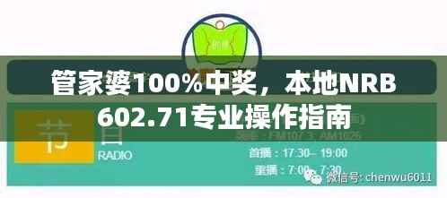 管家婆100%中奖,本地NRB602.71专业操作指南