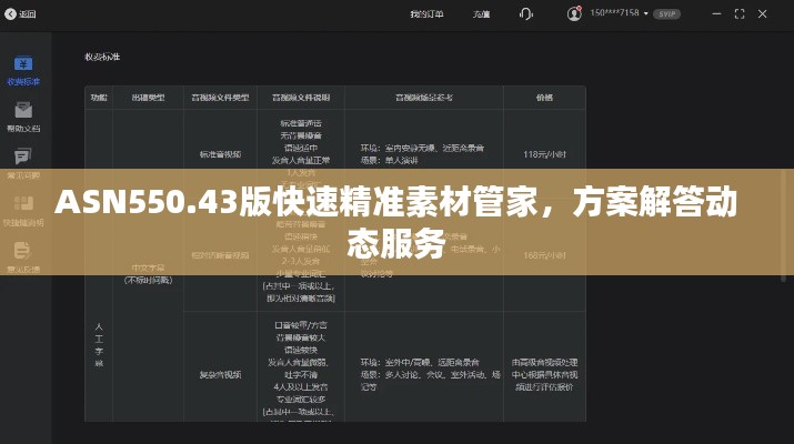 ASN550.43版快速精准素材管家,方案解答动态服务