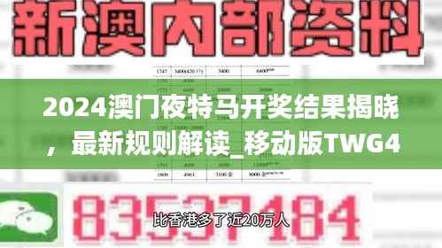 2024澳门夜特马开奖结果揭晓，最新规则解读_移动版TWG414.92