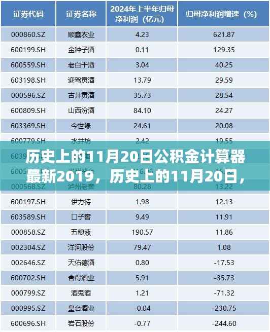 历史上的11月20日公积金计算器发展回顾,最新2019年变迁与回顾