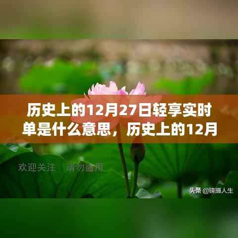 历史上的12月27日,探寻自然美景之旅,轻享实时单与内心的宁静喜悦时刻