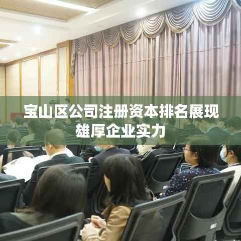 宝山区公司注册资本排名展现雄厚企业实力